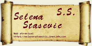 Selena Stašević vizit kartica
